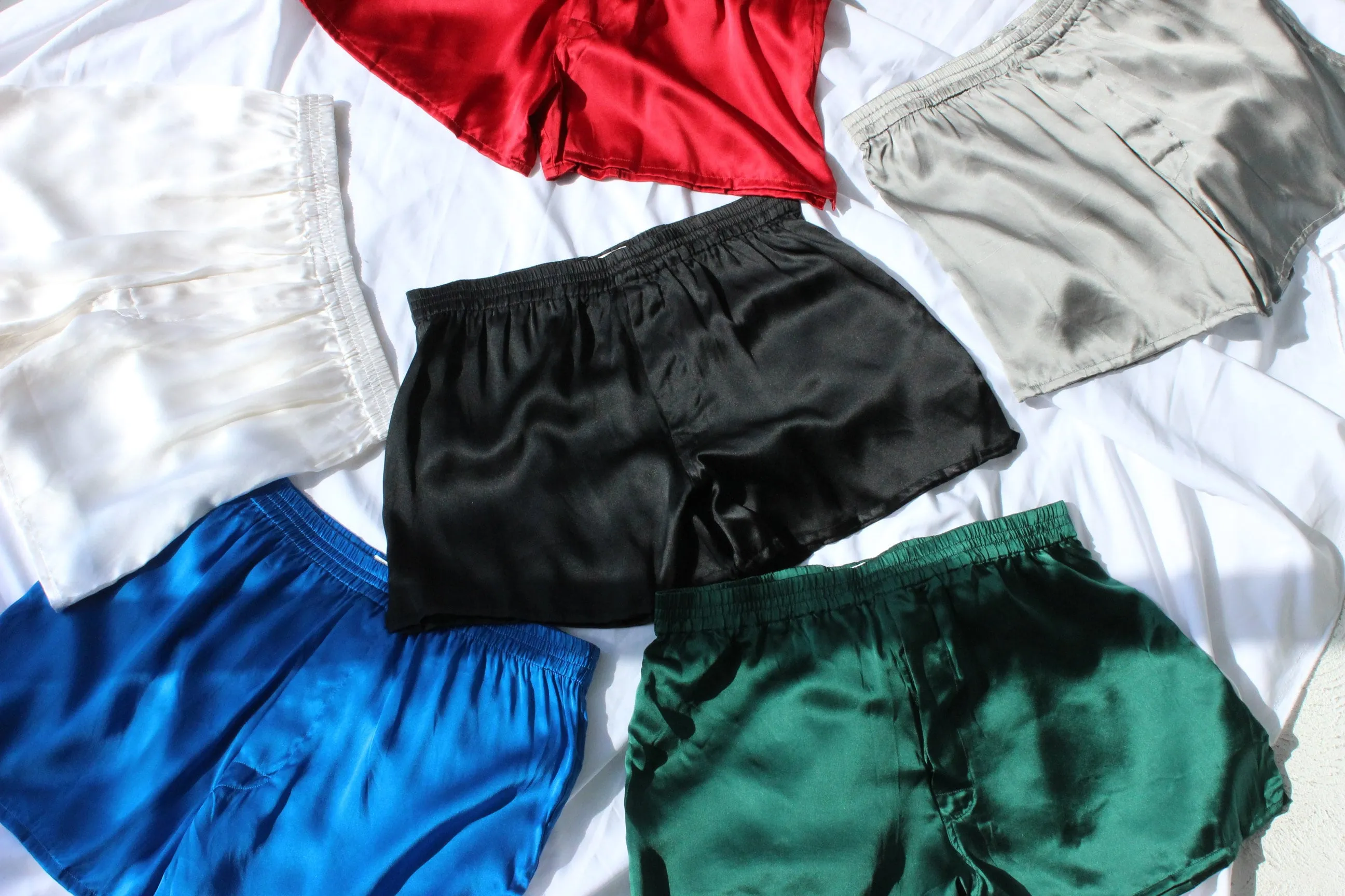 Vintage 80s PURE SILK Luxury Boxer Shorts in Black